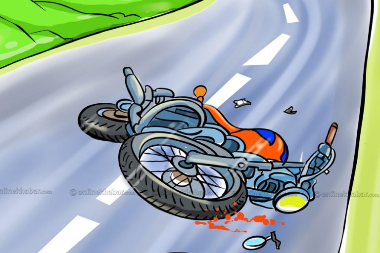 मोटरसाइकल दुर्घटनामा गाउँपालिकाका कर्मचारीको मृत्यु