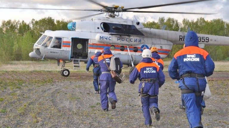 रुसमा १६ जना यात्रु बोकेको हेलिकप्टर दुर्घटना