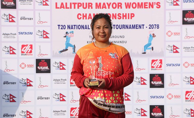ललितपुर मेयर कप महिला क्रिकेटमा लुम्बिनी विजयी