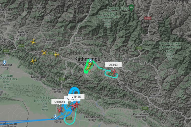 त्रिभुवन विमानस्थलमा क्यालिब्रेसन फ्लाइटका कारण जहाज आकासमै होल्ड