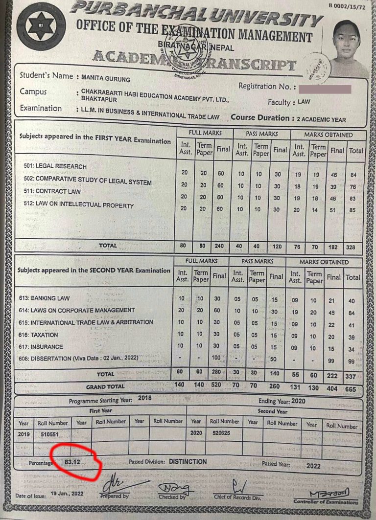 पूर्वाञ्चल विश्वविद्यालयको लापरबाहीले स्वर्ण पदक पाउनेमा नाम नअटाएको गुनासो