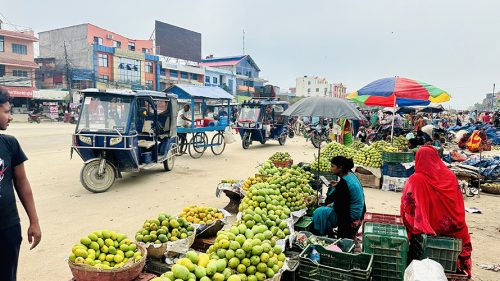 व्यवस्थित बजार नहुँदा सिरहाको सडकमै आँप किनबेच