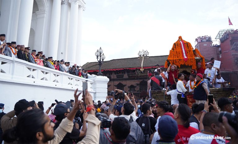 वसन्तपुरमा इन्द्रजात्राको उत्सव (तस्वीरहरू)