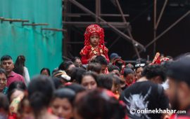 वसन्तपुरमा कुमारी देवीको सामूहिक पूजा (तस्वीरहरु)