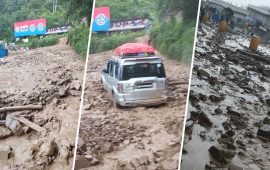 नागढुंगा मन्दिर नजिक पहिरो, पृथ्वीराजमार्ग अवरुद्ध