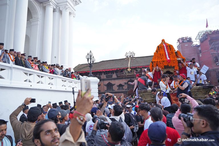 वसन्तपुरमा इन्द्रजात्राको उत्सव (तस्वीरहरू)